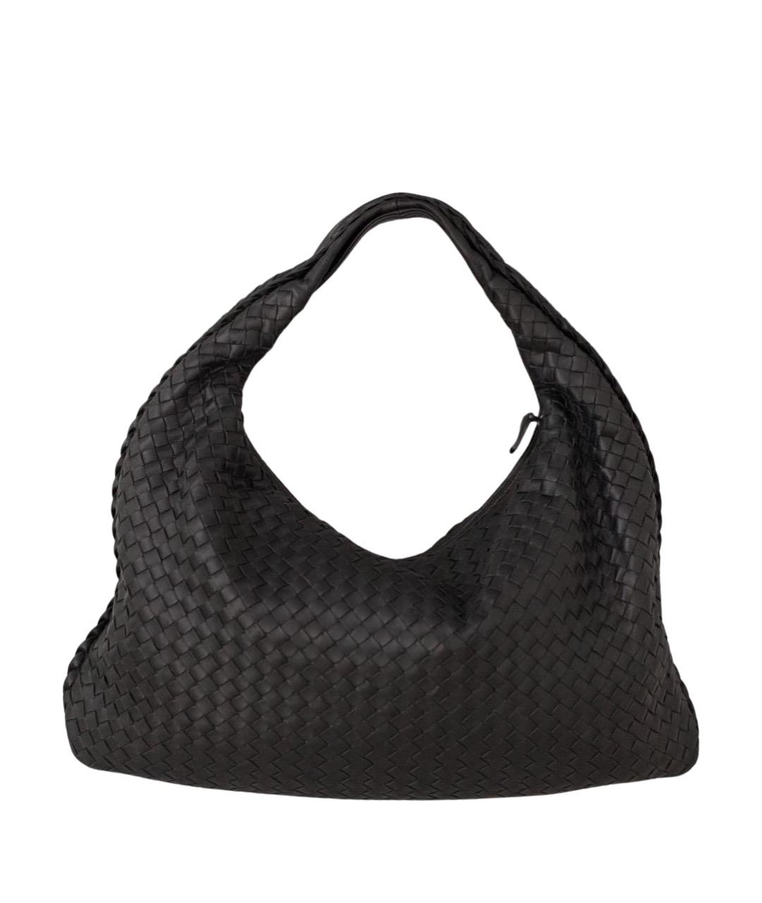 BOTTEGA VENETA Черная кожаная сумка через плечо, фото 1