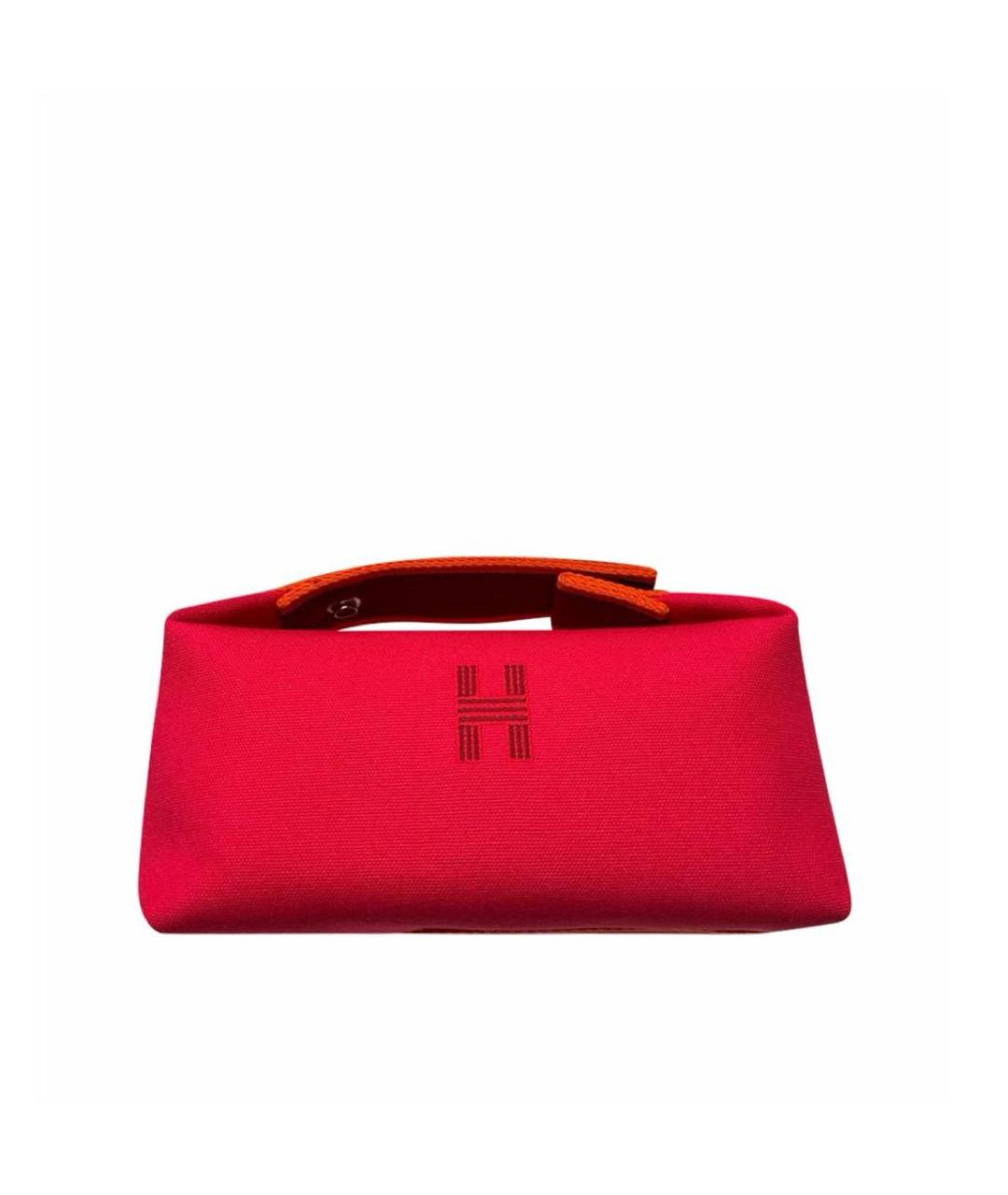 HERMES Фуксия тканевая сумка с короткими ручками, фото 6