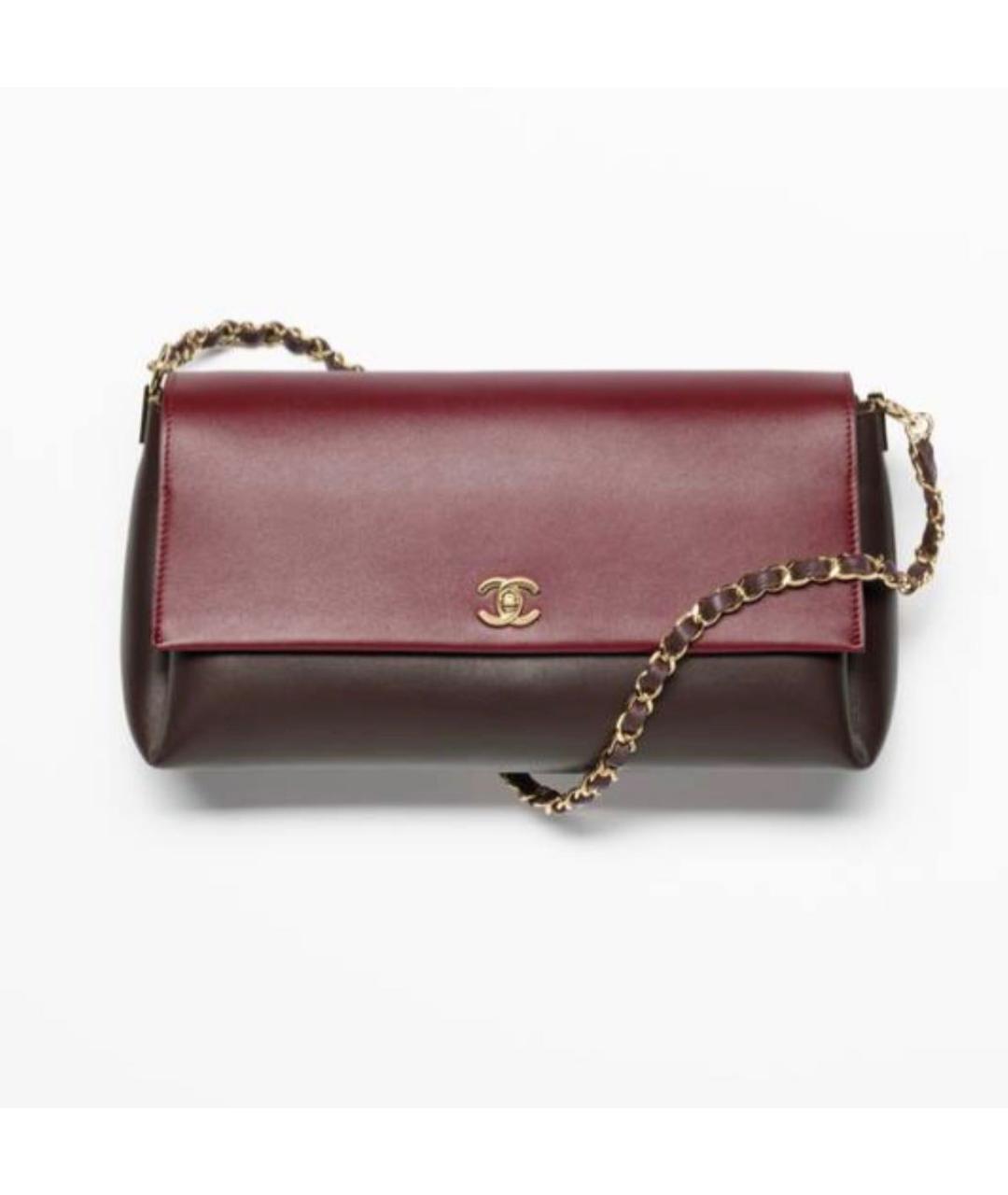 CHANEL Коричневая кожаная сумка с короткими ручками, фото 5