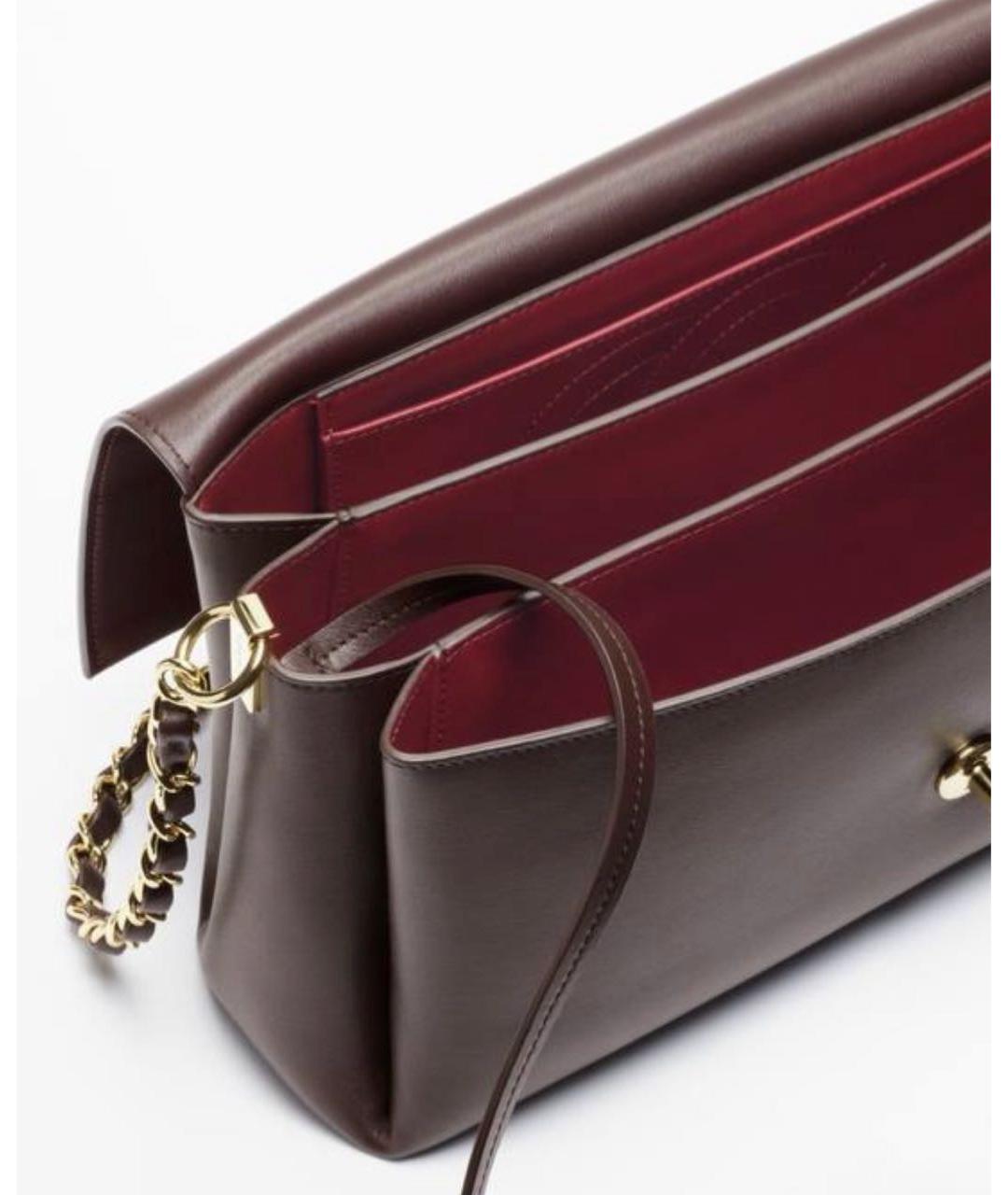 CHANEL Коричневая кожаная сумка с короткими ручками, фото 3