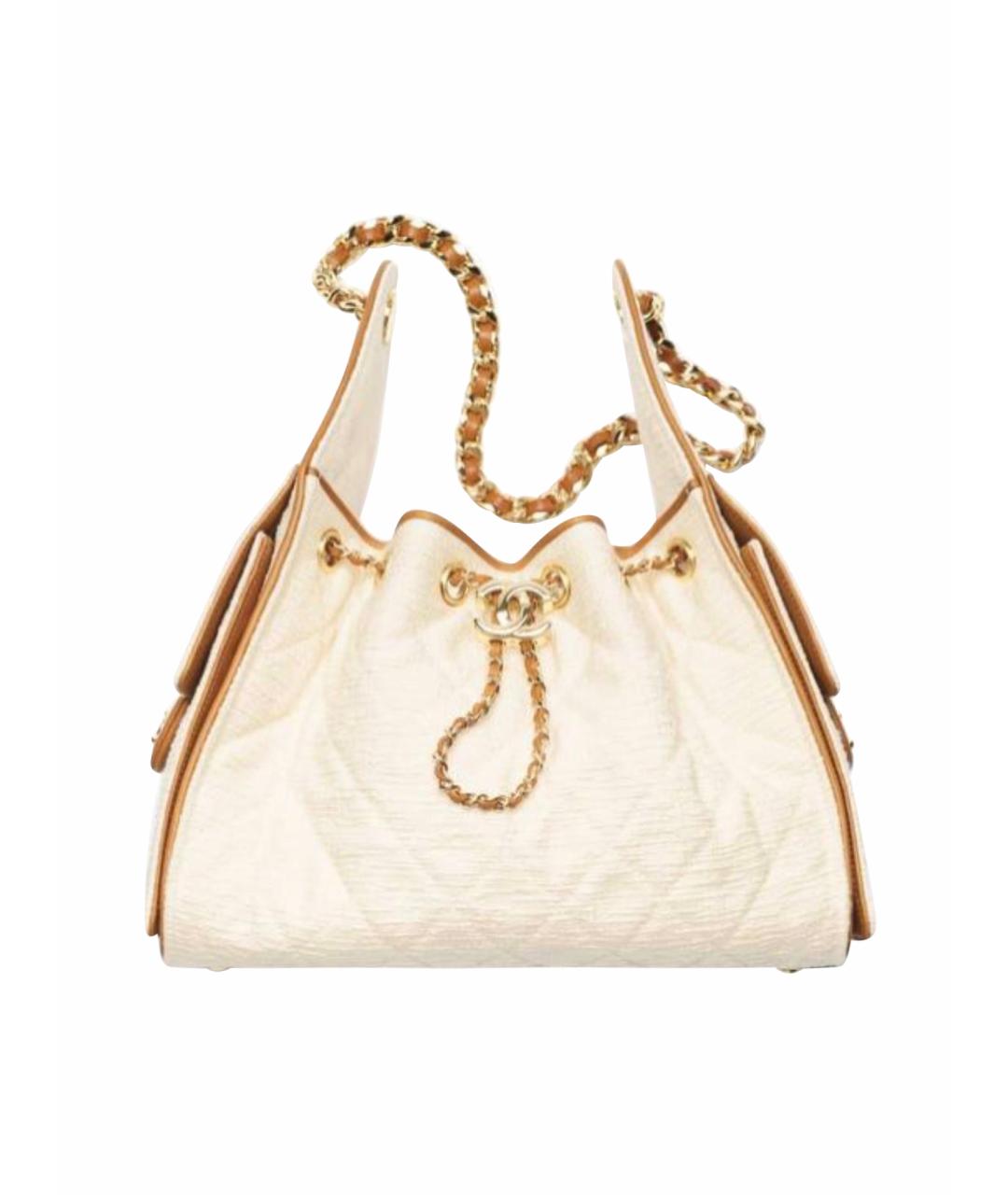 CHANEL Белая кожаная сумка тоут, фото 1