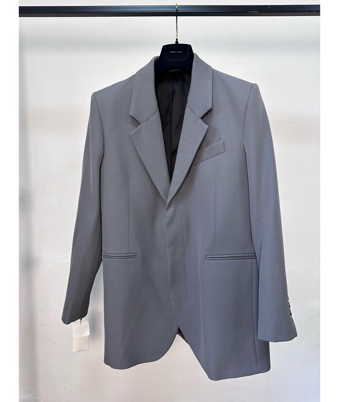 AMI ALEXANDRE MATTIUSSI Серый шерстяной жакет/пиджак, фото 9