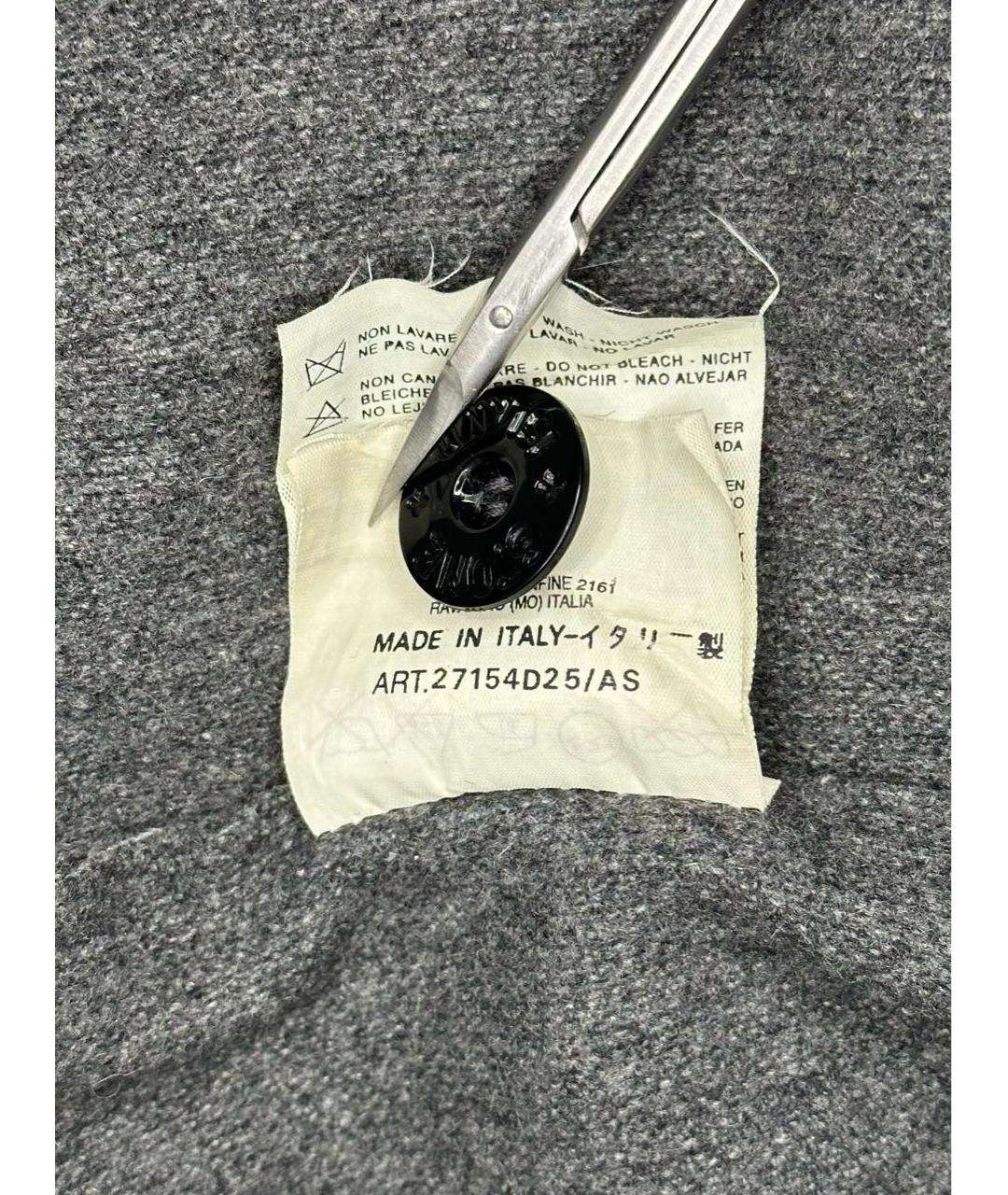 STONE ISLAND Антрацитовое шерстяное пальто, фото 8