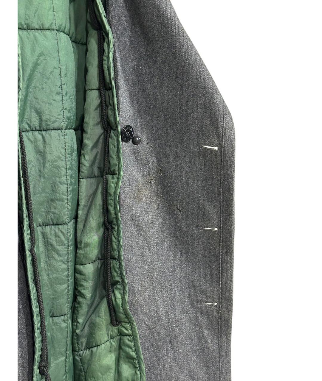 STONE ISLAND Антрацитовое шерстяное пальто, фото 5