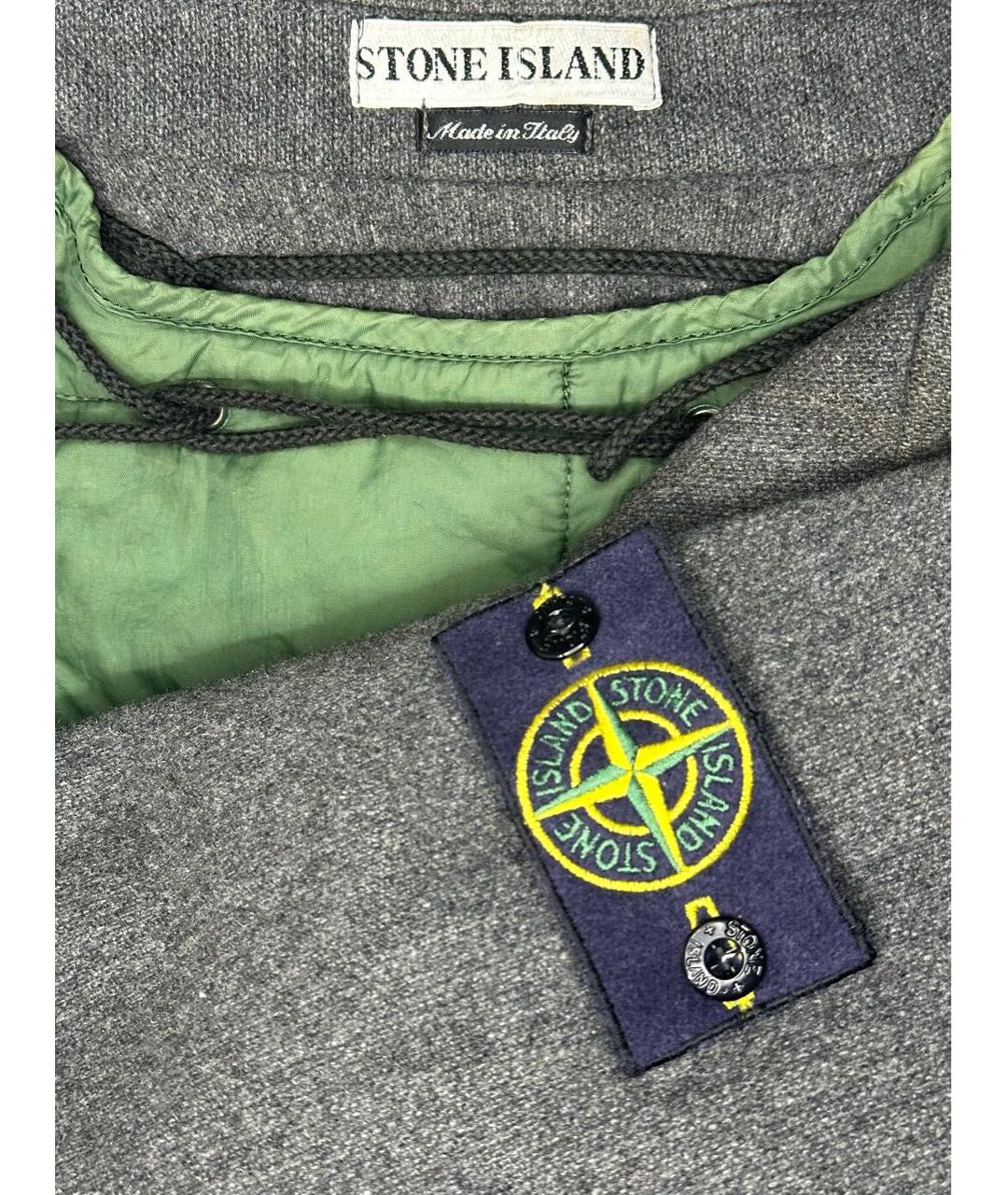 STONE ISLAND Антрацитовое шерстяное пальто, фото 7