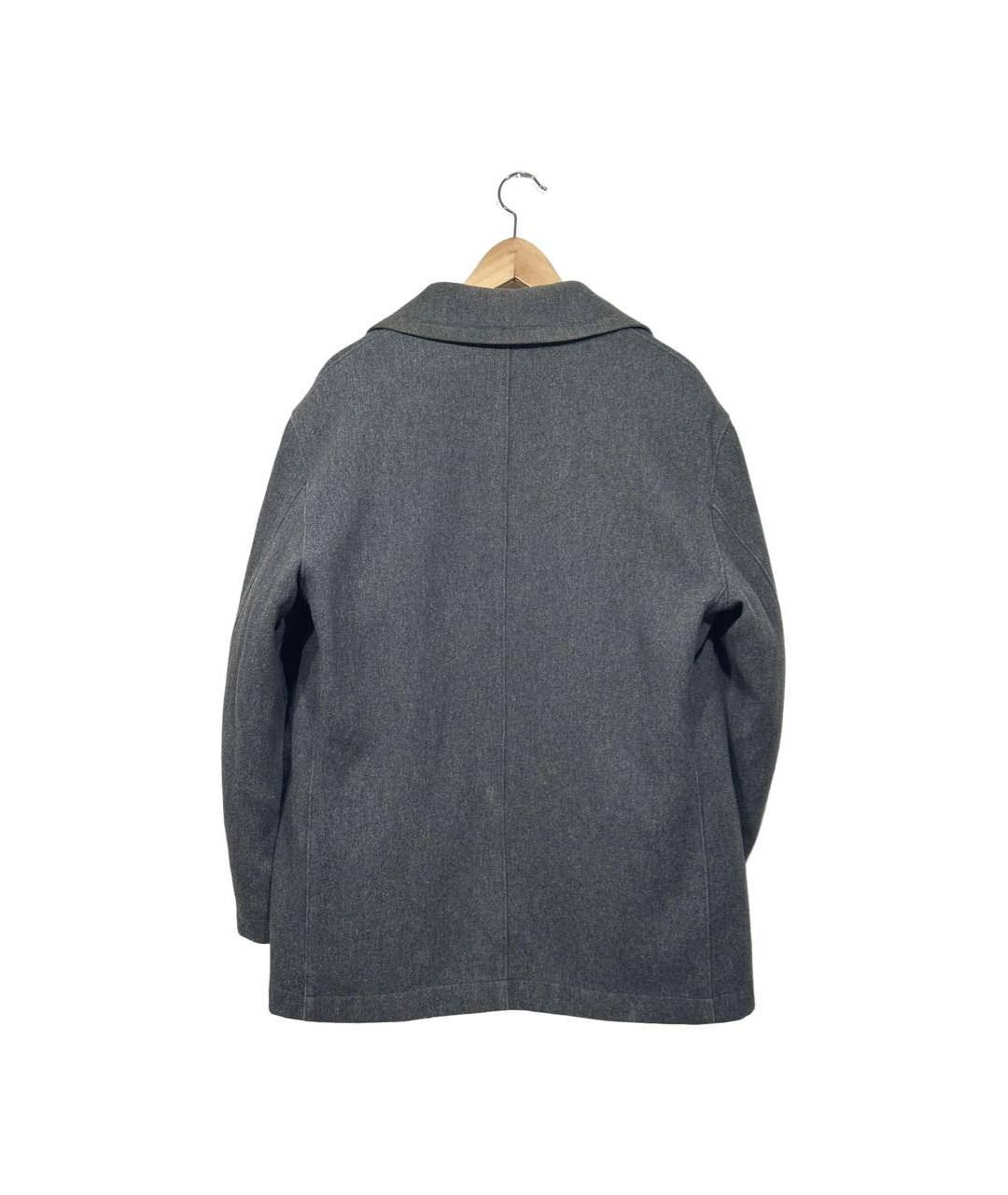 STONE ISLAND Антрацитовое шерстяное пальто, фото 3