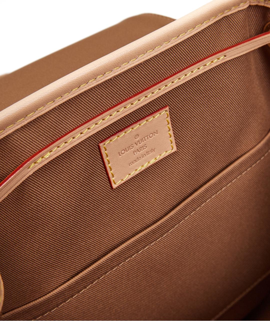 LOUIS VUITTON Коричневый кожаный рюкзак, фото 3