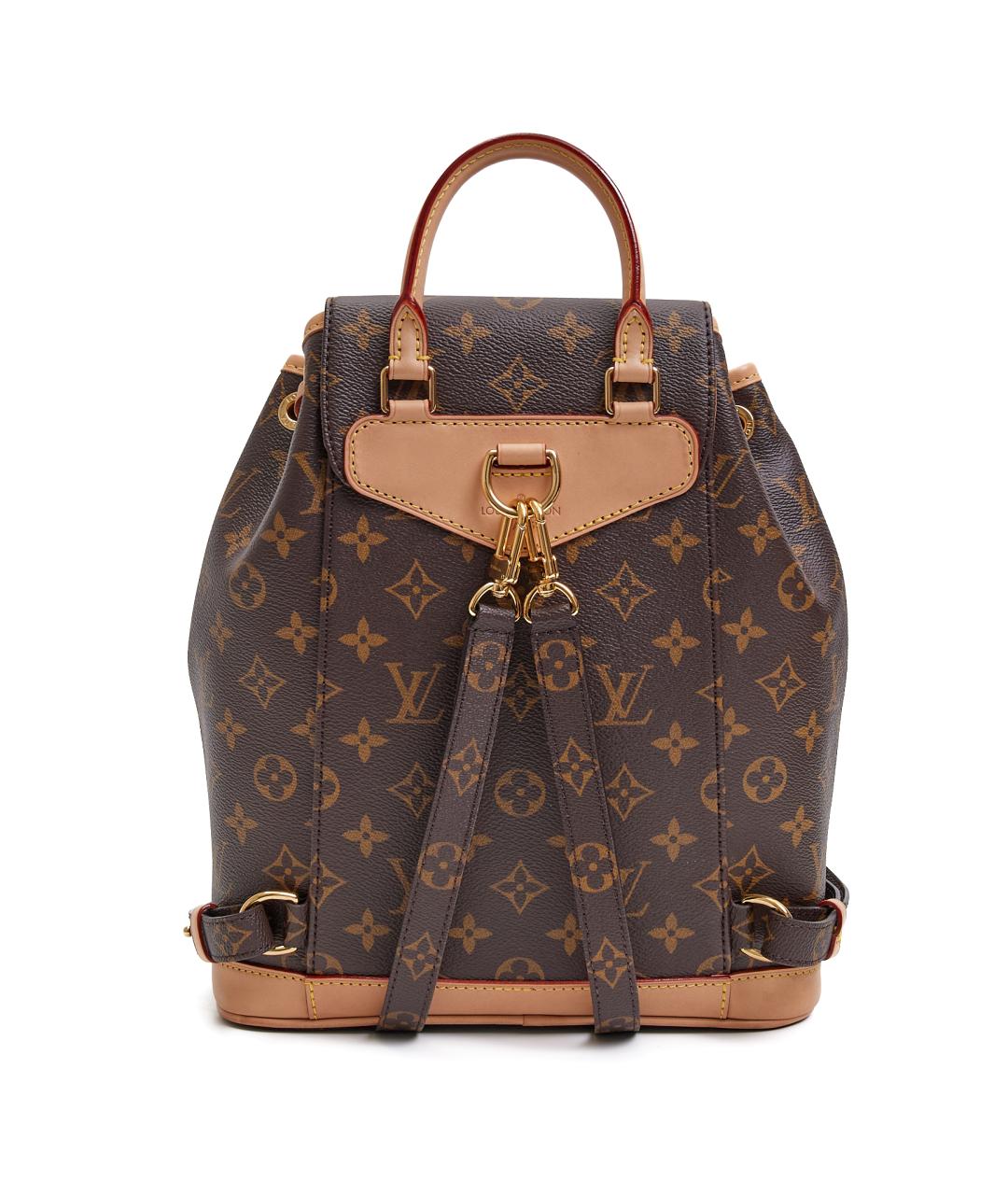 LOUIS VUITTON Коричневый кожаный рюкзак, фото 6