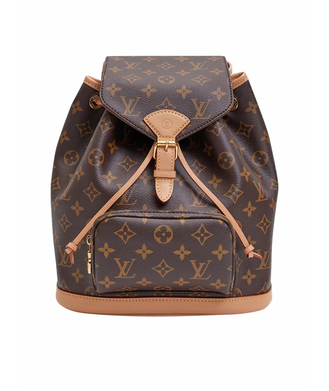 LOUIS VUITTON Коричневый кожаный рюкзак, фото 8