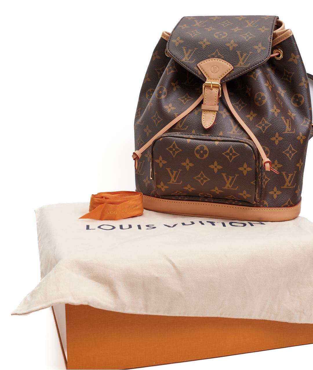 LOUIS VUITTON Коричневый кожаный рюкзак, фото 2