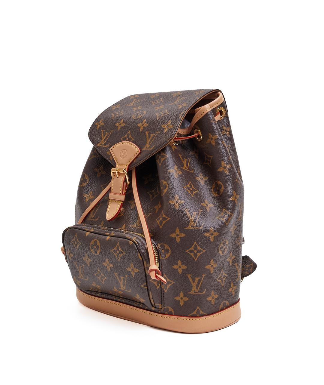 LOUIS VUITTON Коричневый кожаный рюкзак, фото 5