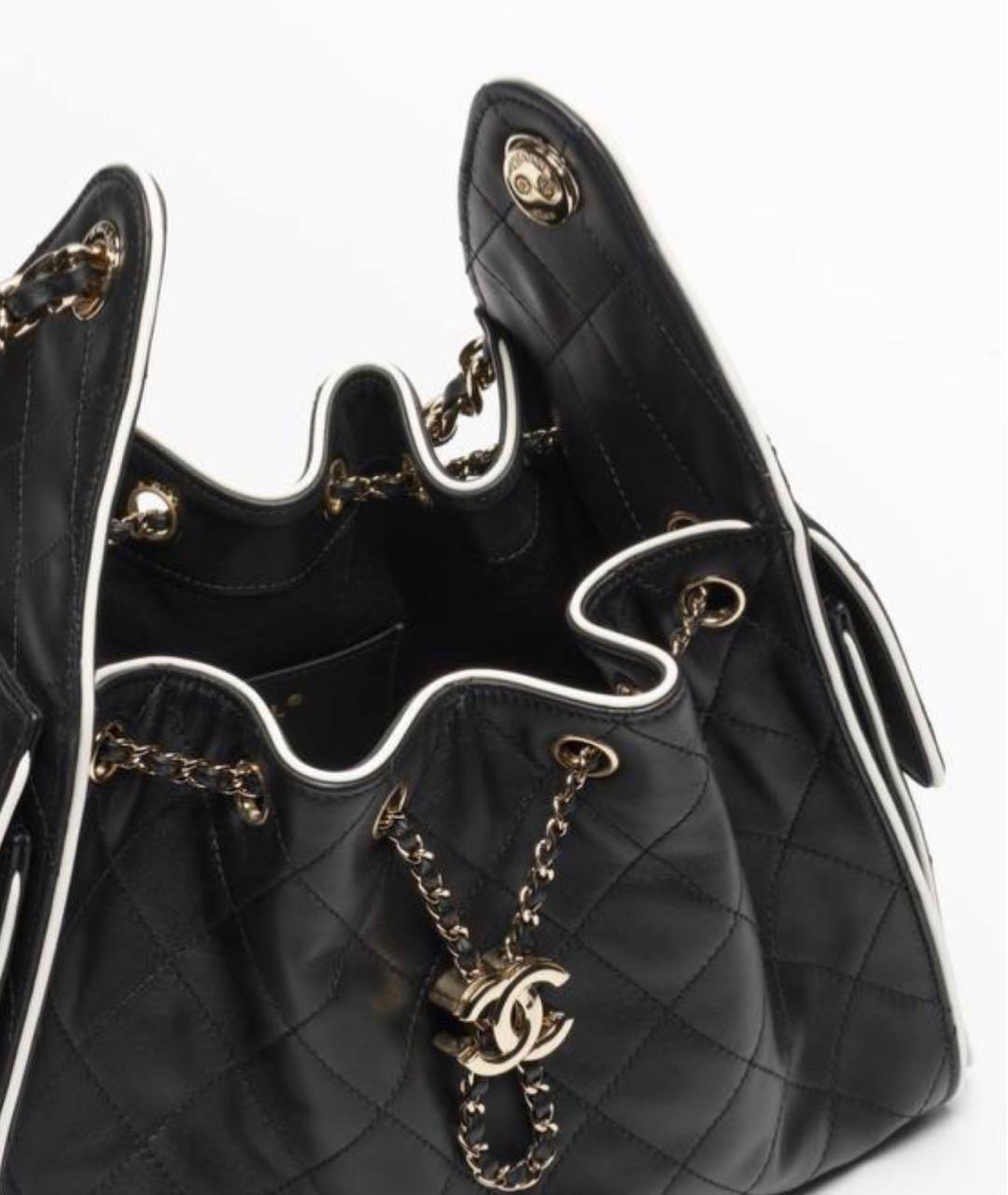 CHANEL Черная кожаная сумка тоут, фото 3