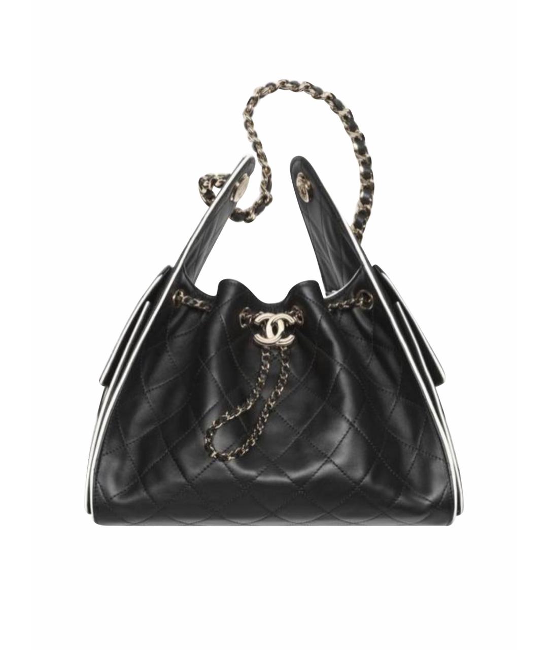 CHANEL Черная кожаная сумка тоут, фото 1