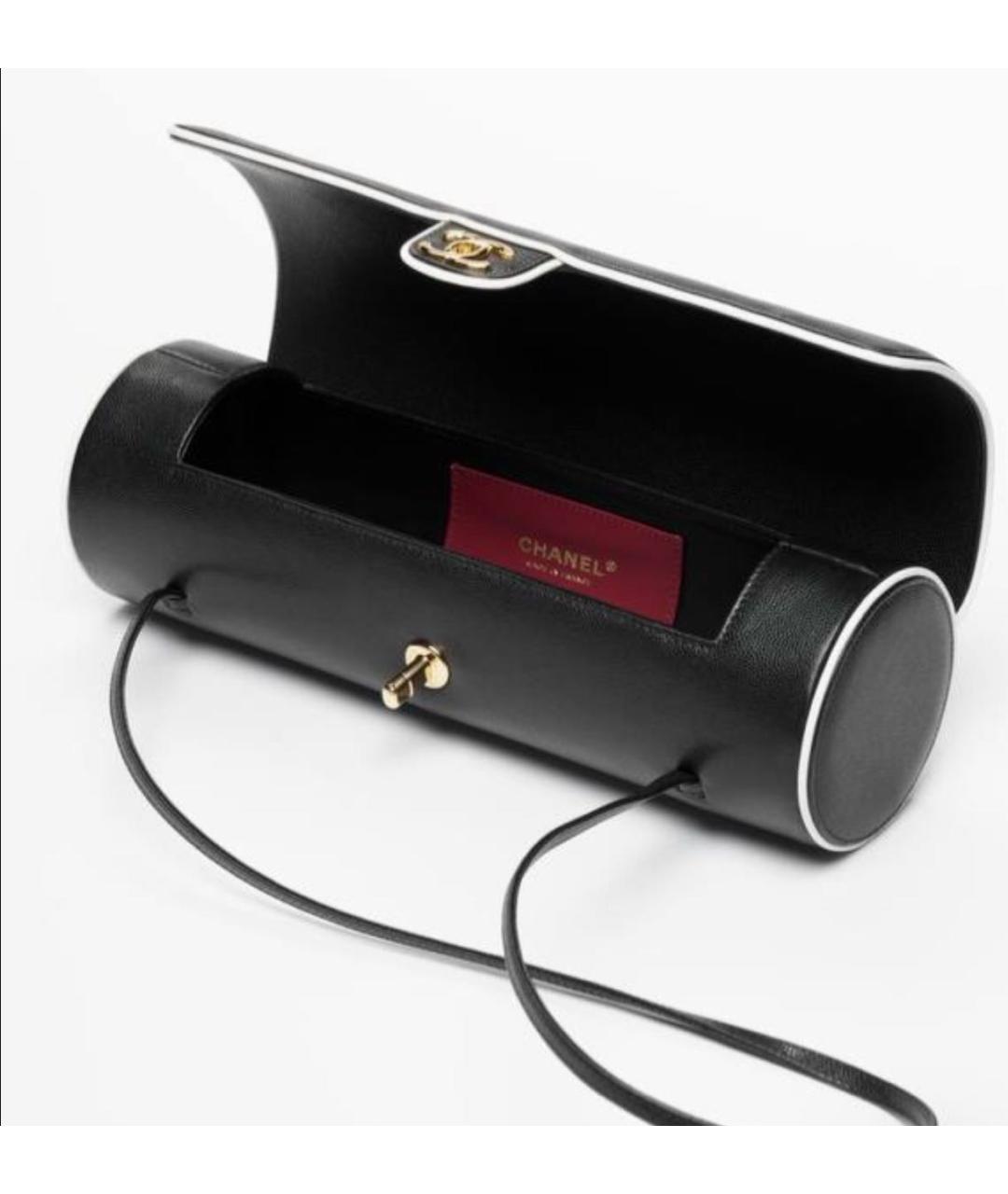 CHANEL Черная кожаная сумка с короткими ручками, фото 3