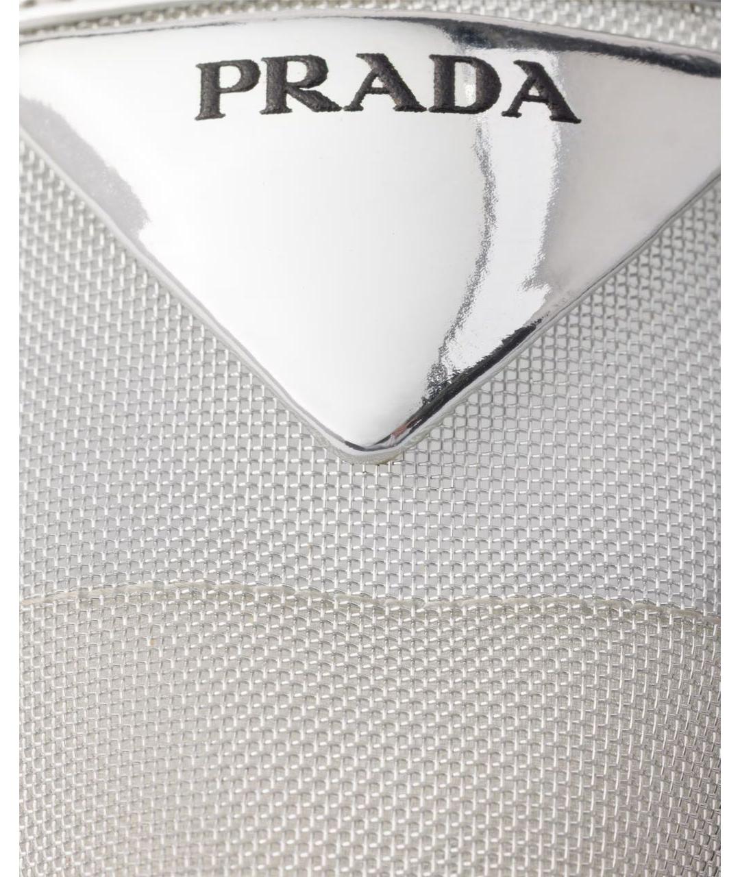 PRADA Серебряные кожаные туфли, фото 5