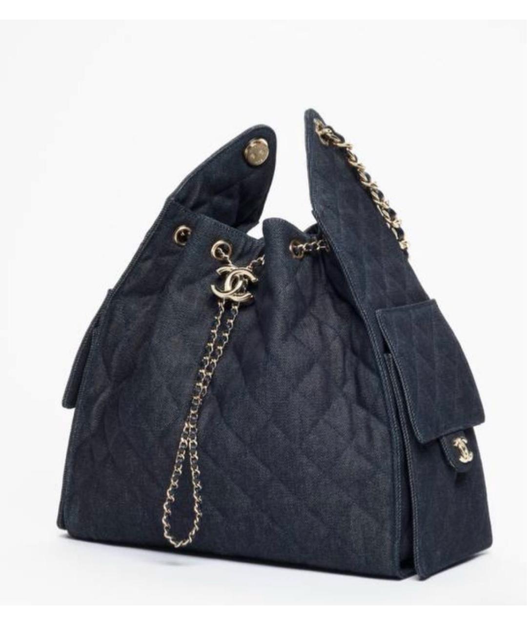 CHANEL Синяя деним сумка тоут, фото 2