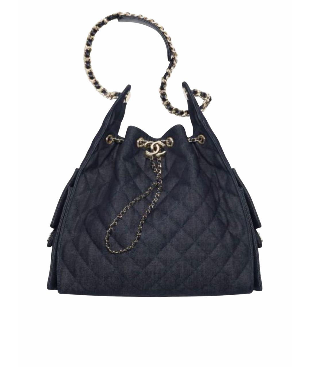 CHANEL Синяя деним сумка тоут, фото 1