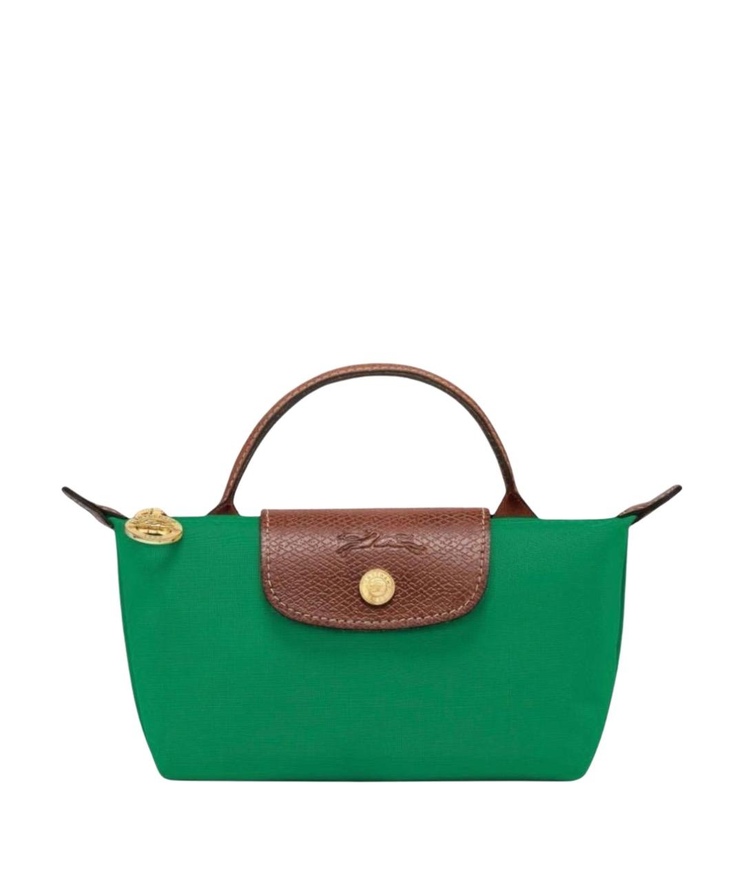 LONGCHAMP Зеленая сумка с короткими ручками, фото 1