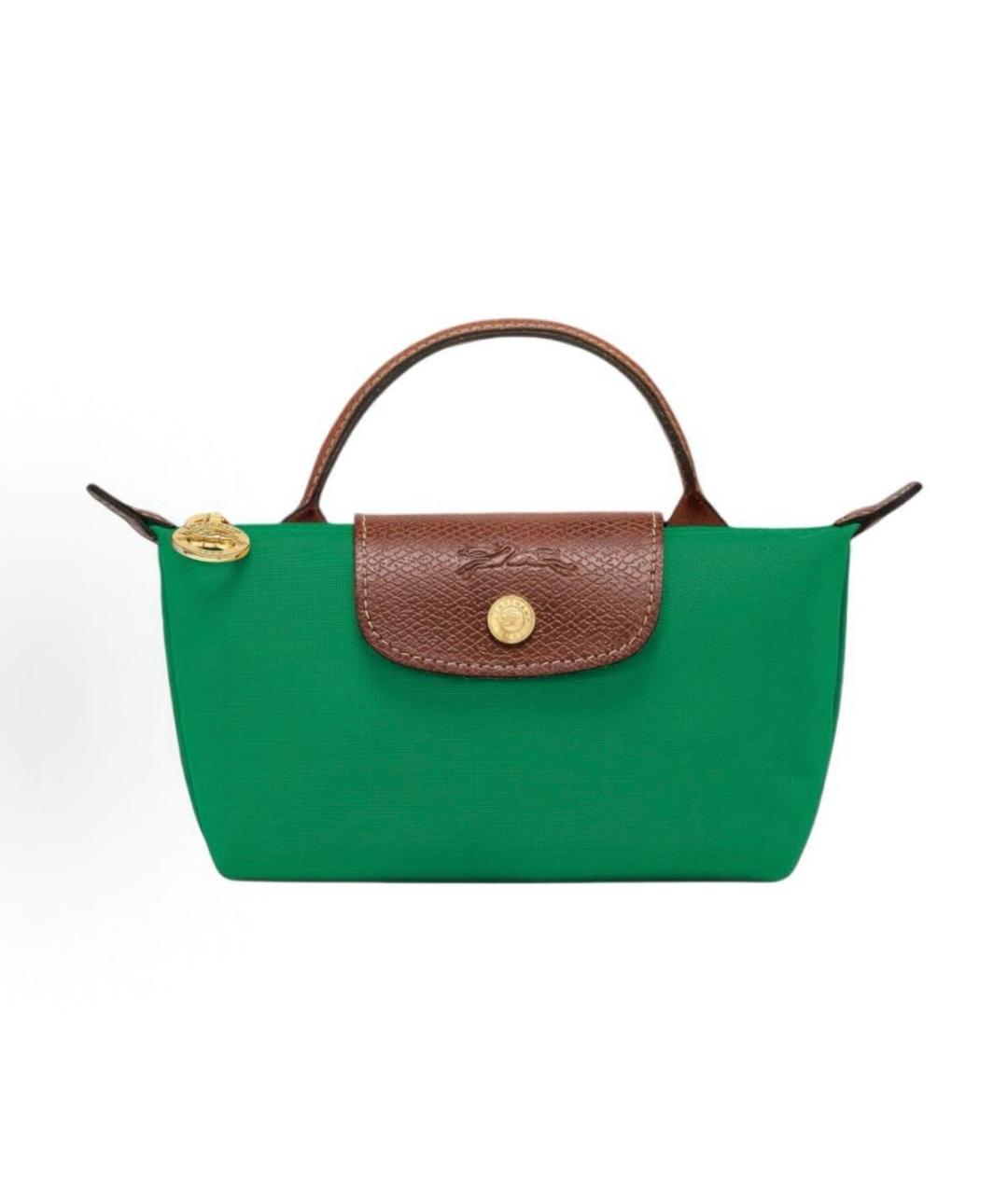LONGCHAMP Зеленая сумка с короткими ручками, фото 5