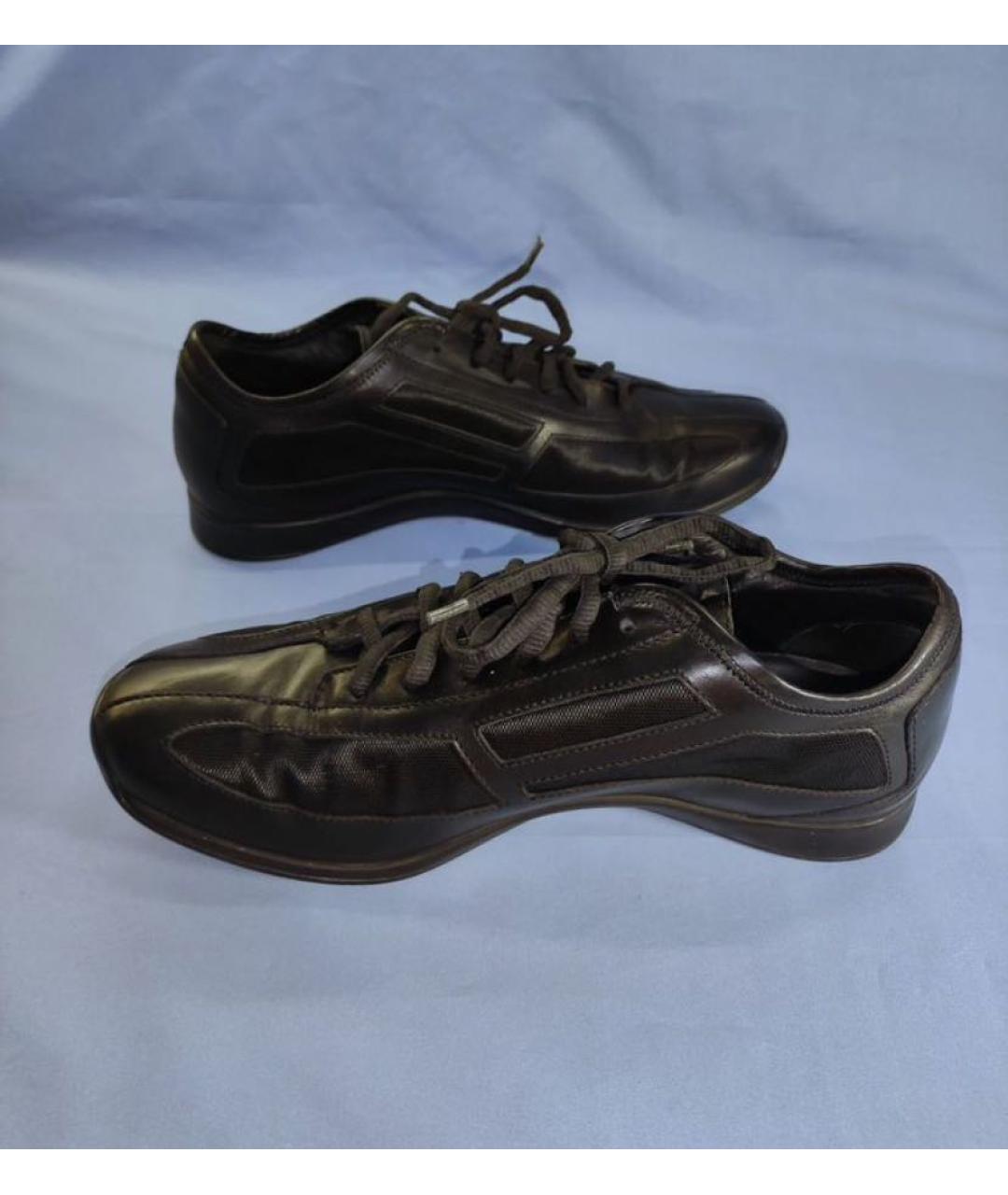 GUCCI Черные кожаные кроссовки, фото 2