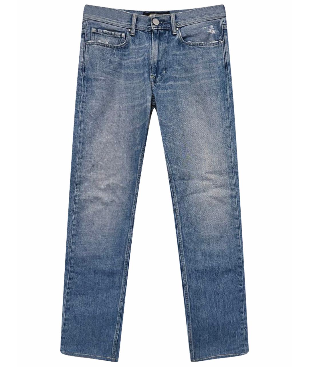 STONE ISLAND Синие хлопковые прямые джинсы, фото 1