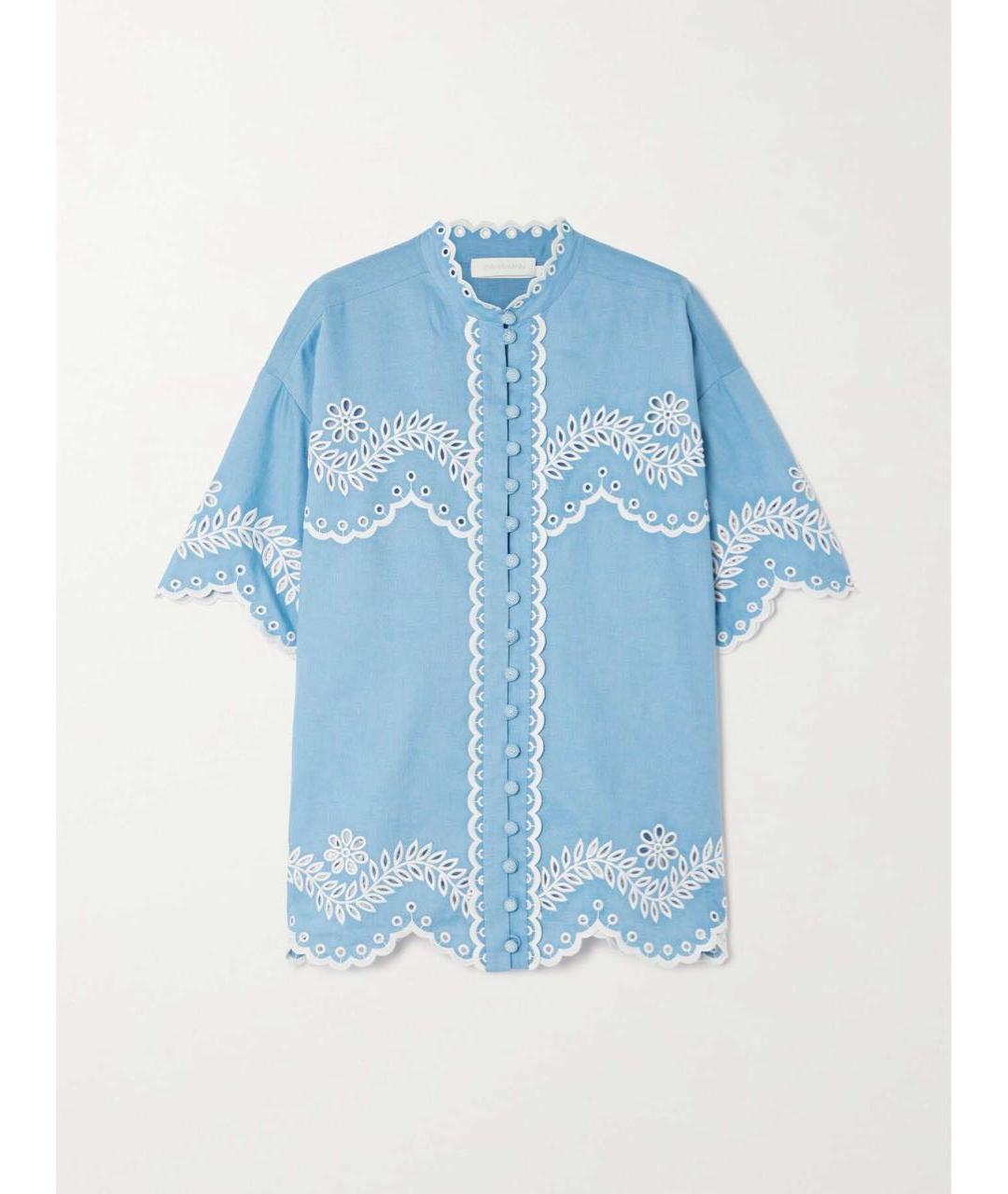 ZIMMERMANN Голубой хлопковый костюм с брюками, фото 9