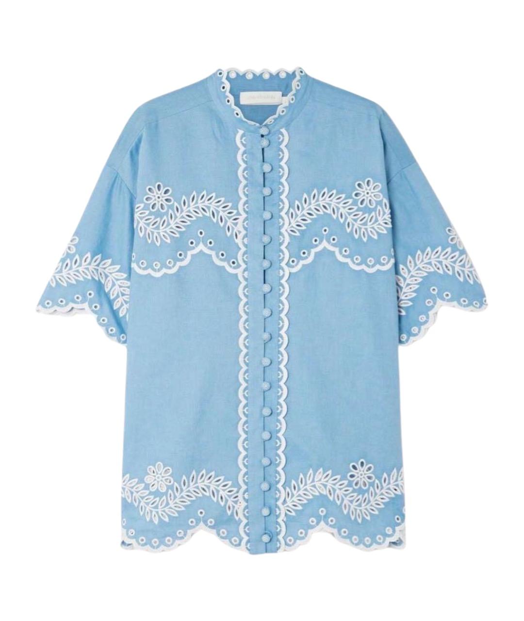 ZIMMERMANN Голубой хлопковый костюм с брюками, фото 10