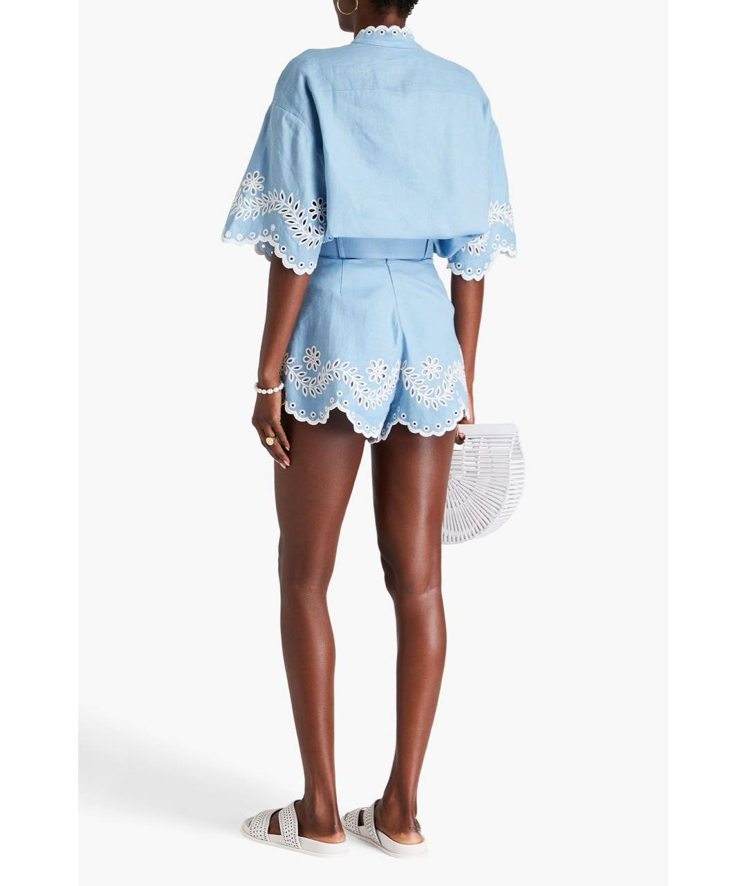 ZIMMERMANN Голубой хлопковый костюм с брюками, фото 6