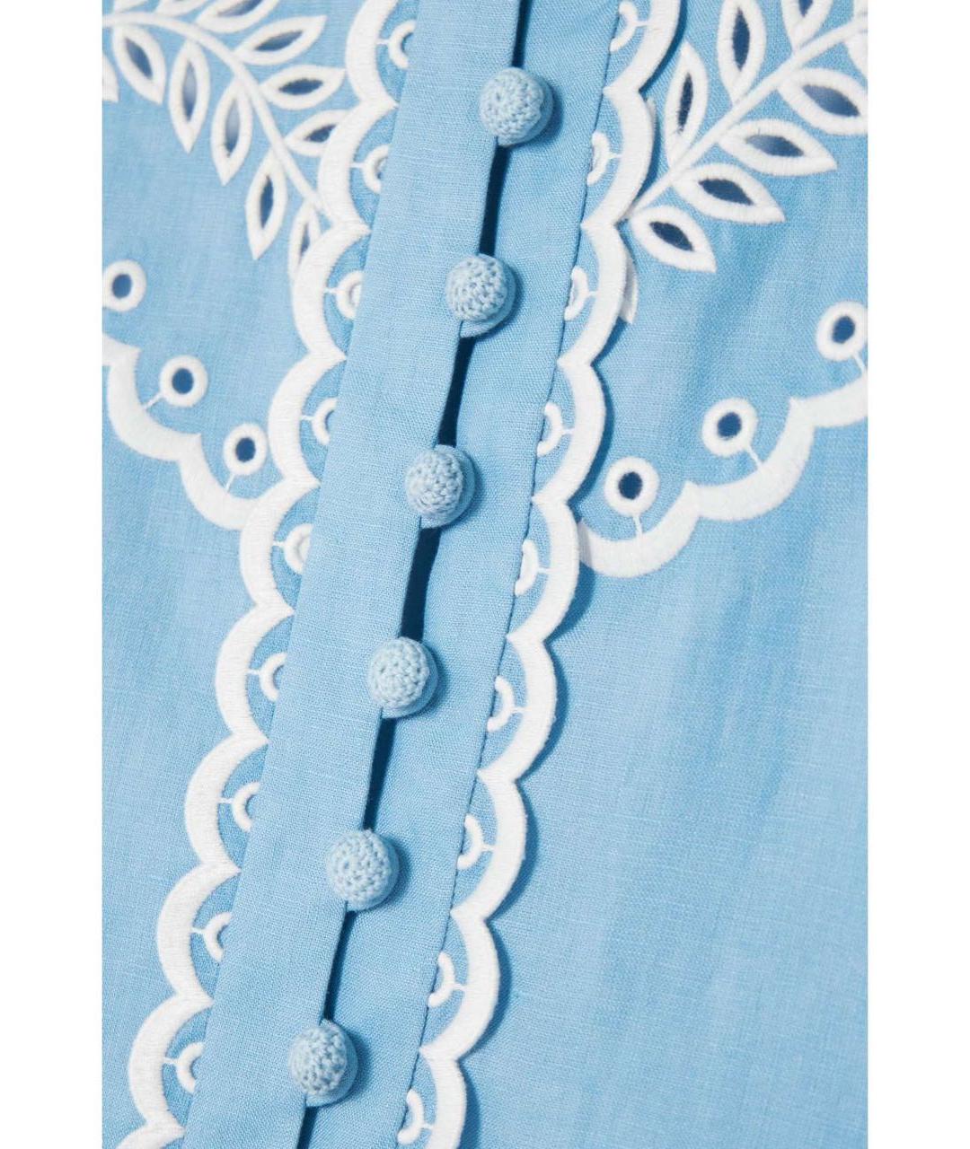 ZIMMERMANN Голубой хлопковый костюм с брюками, фото 7