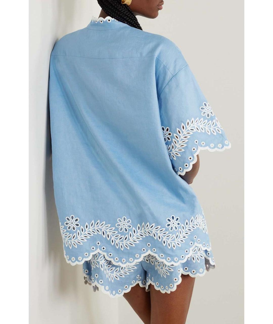 ZIMMERMANN Голубой хлопковый костюм с брюками, фото 5