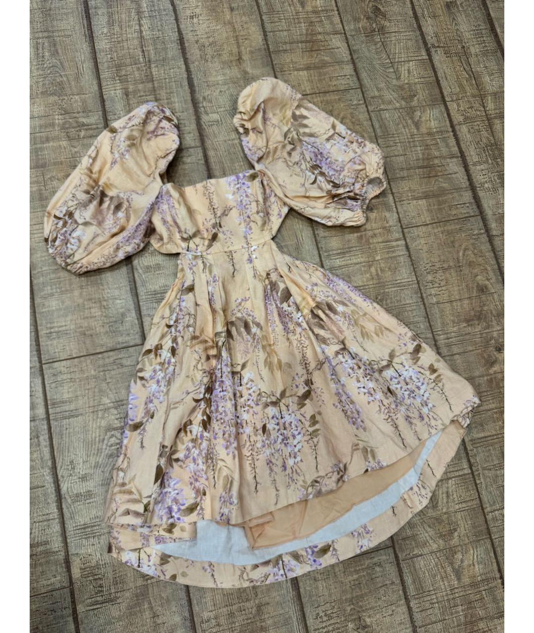 ZIMMERMANN Розовый льняной сарафан, фото 2