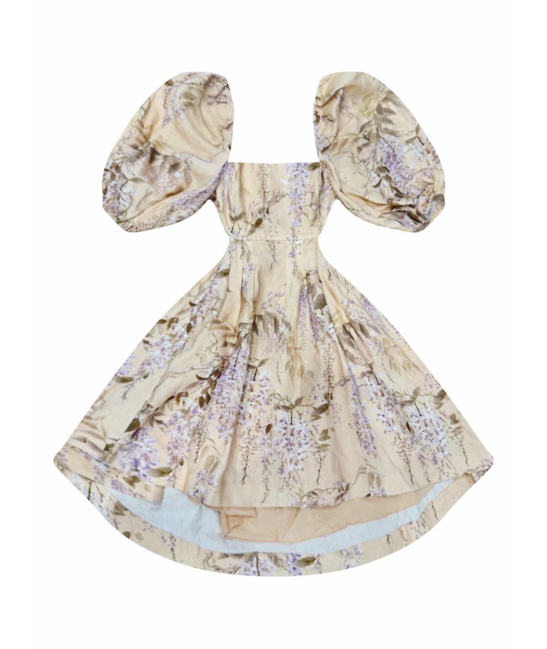 ZIMMERMANN Розовый льняной сарафан, фото 1