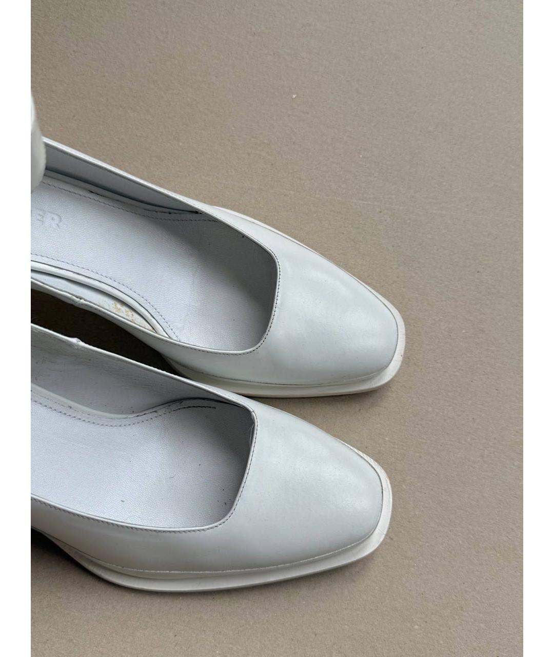 JIL SANDER Белые кожаные туфли, фото 4