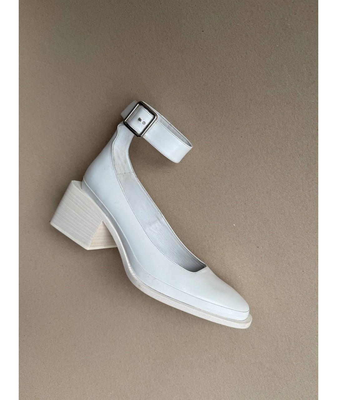 JIL SANDER Белые кожаные туфли, фото 6