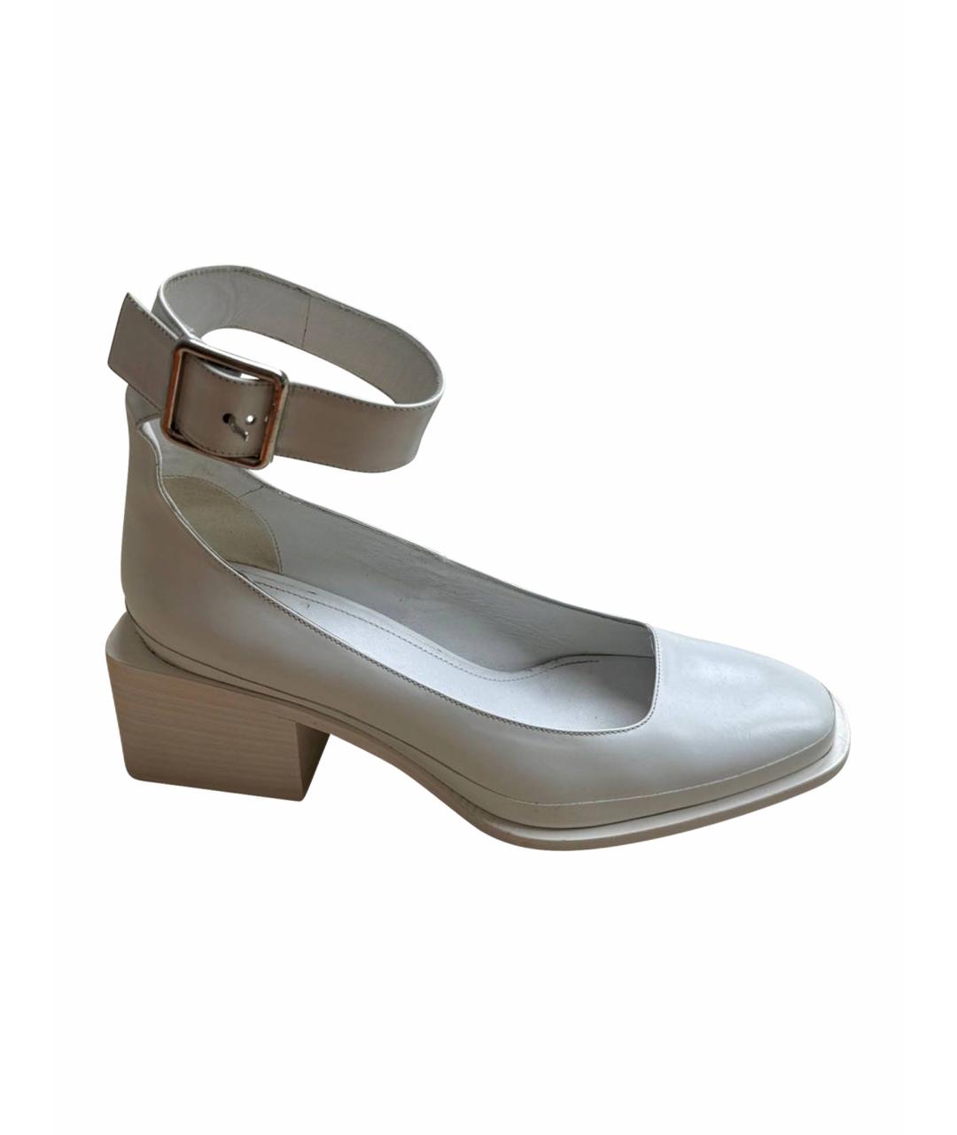 JIL SANDER Белые кожаные туфли, фото 1