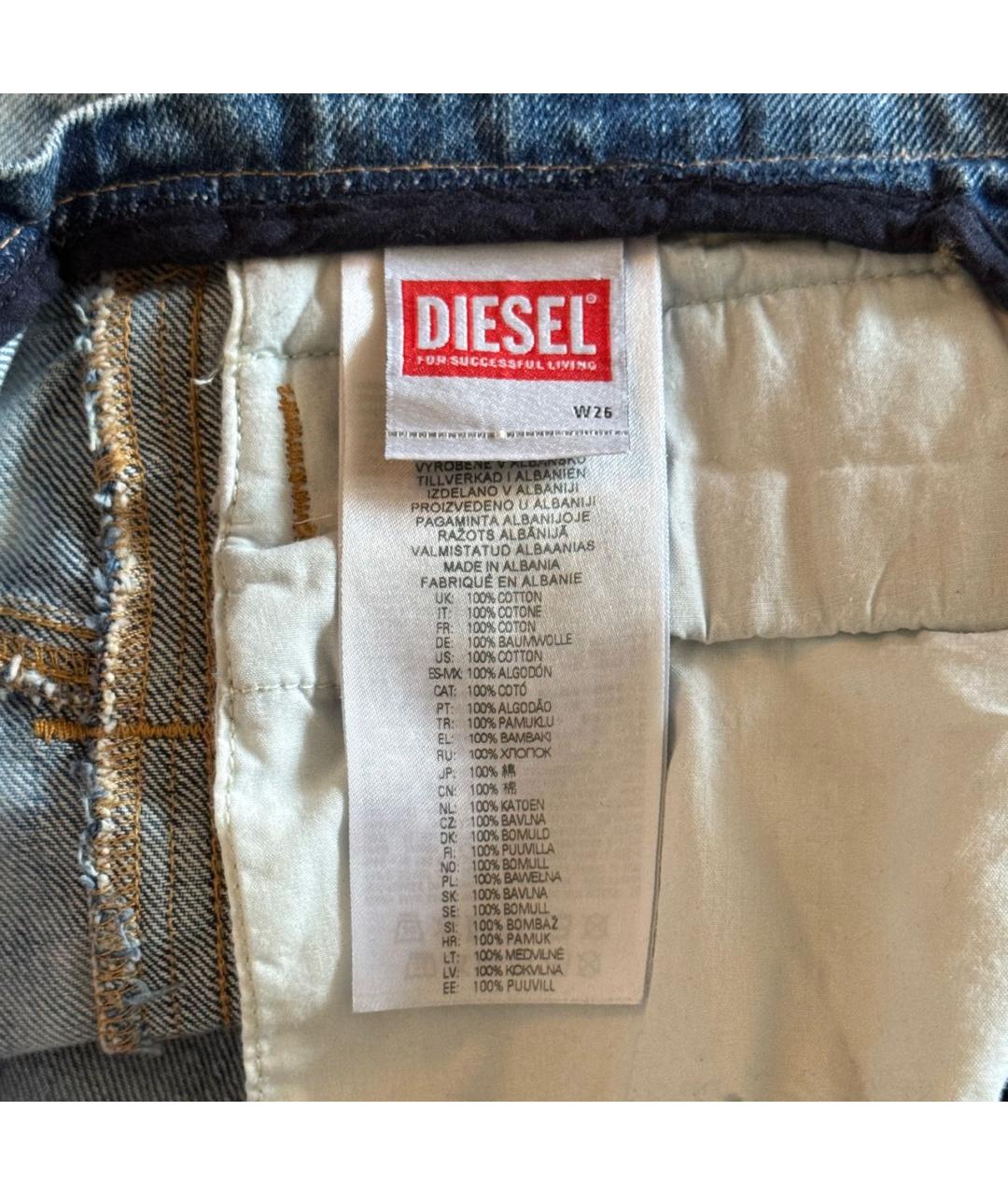 DIESEL Голубые хлопковые джинсы клеш, фото 8