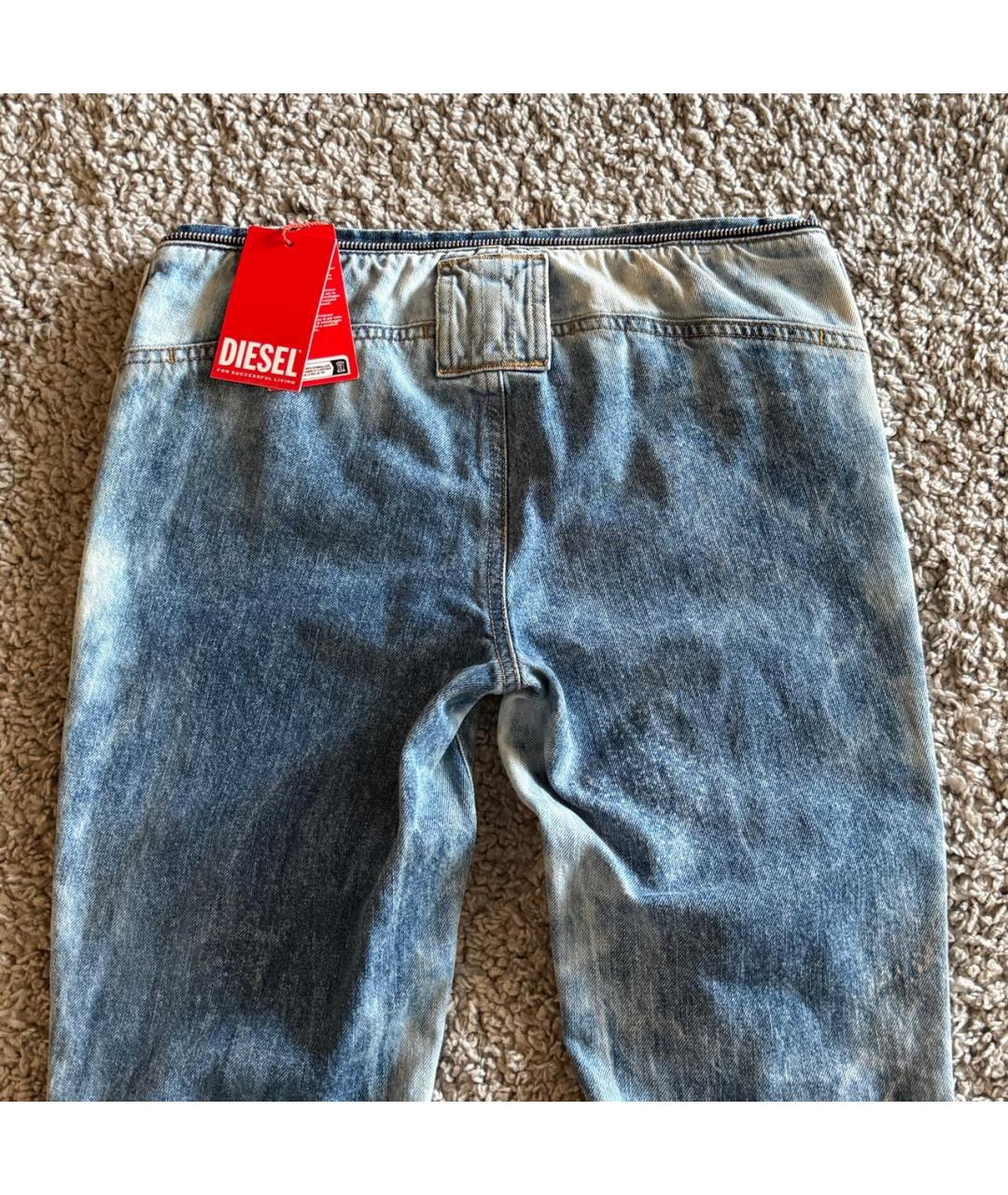 DIESEL Голубые хлопковые джинсы клеш, фото 6