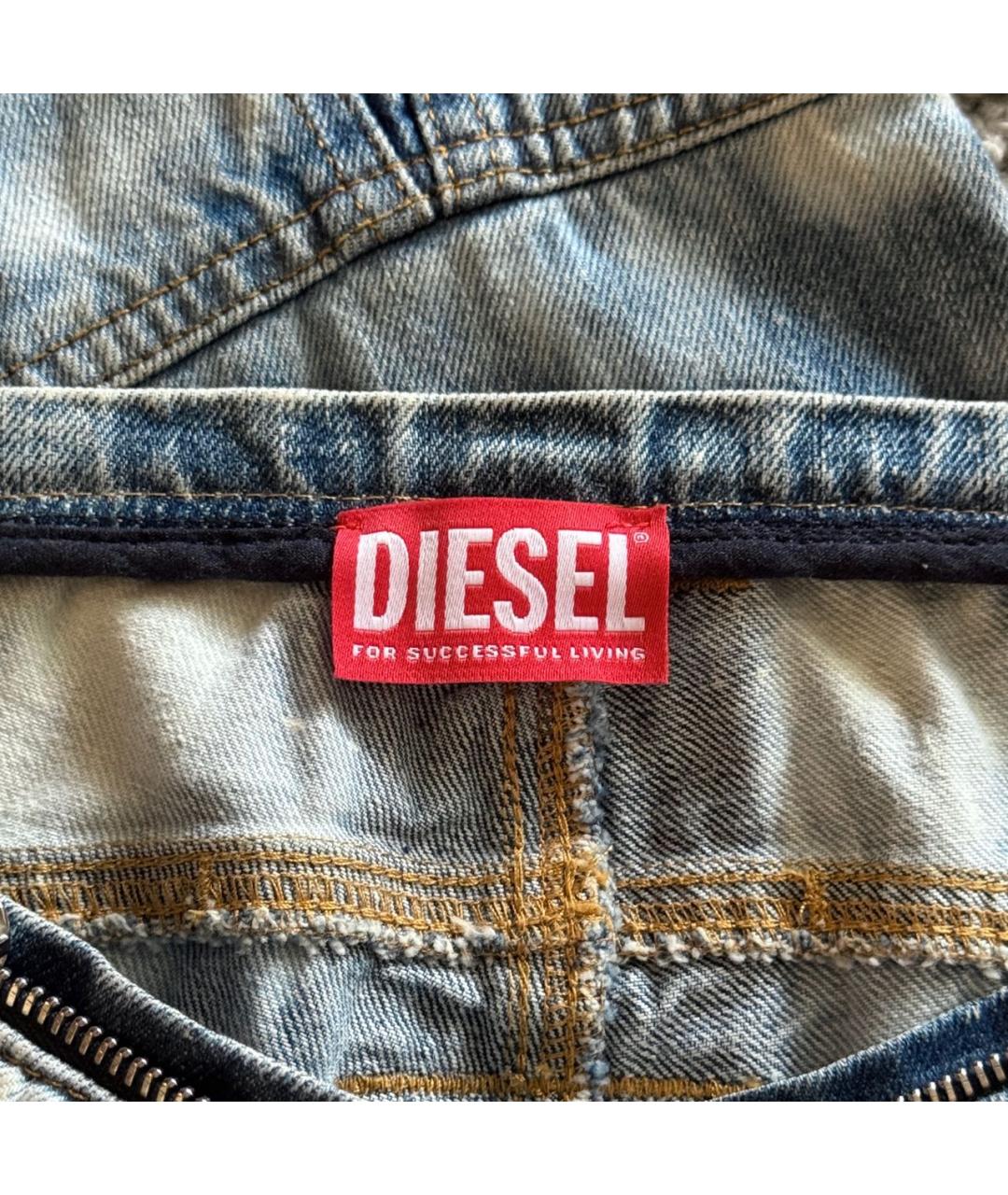 DIESEL Голубые хлопковые джинсы клеш, фото 7