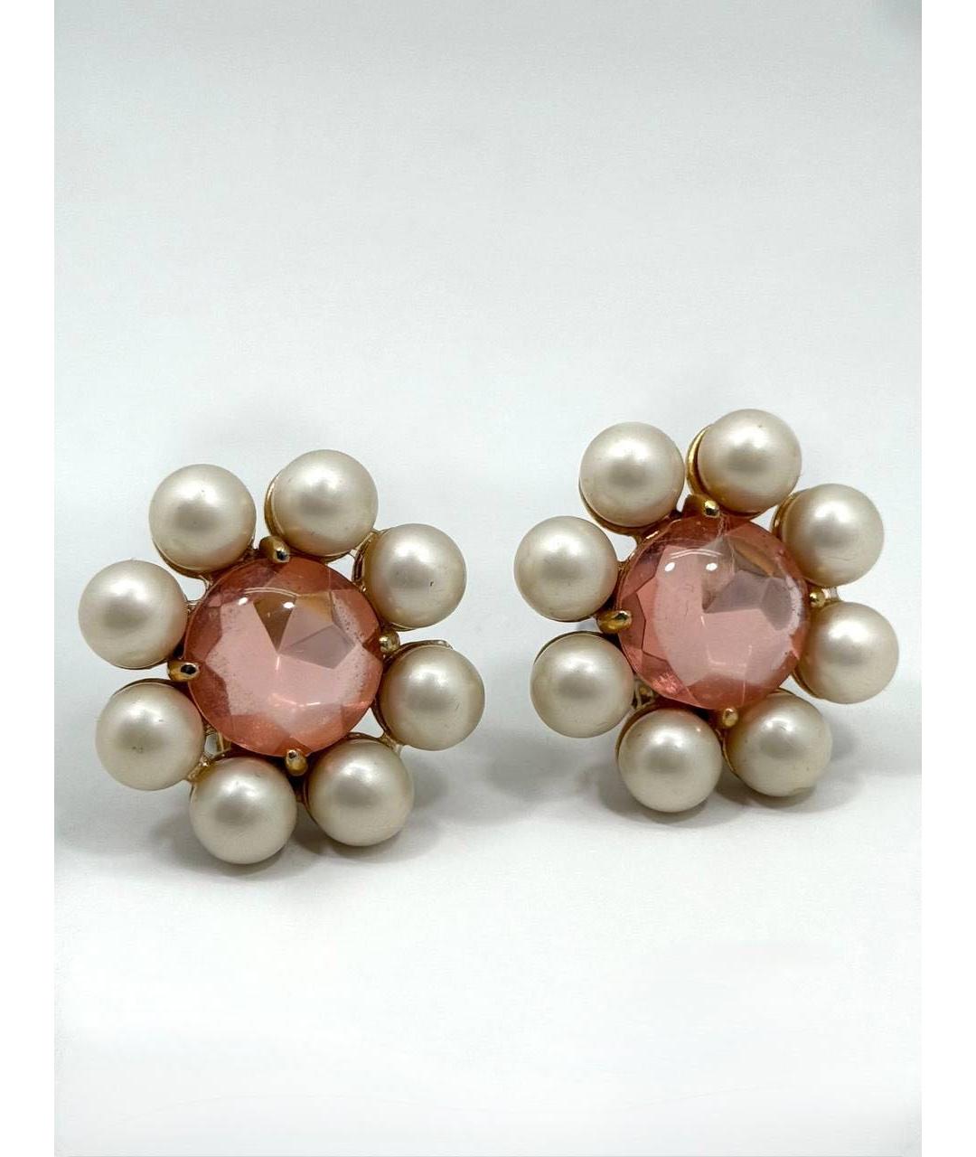 SCHIAPARELLI Розовые металлические клипсы, фото 9