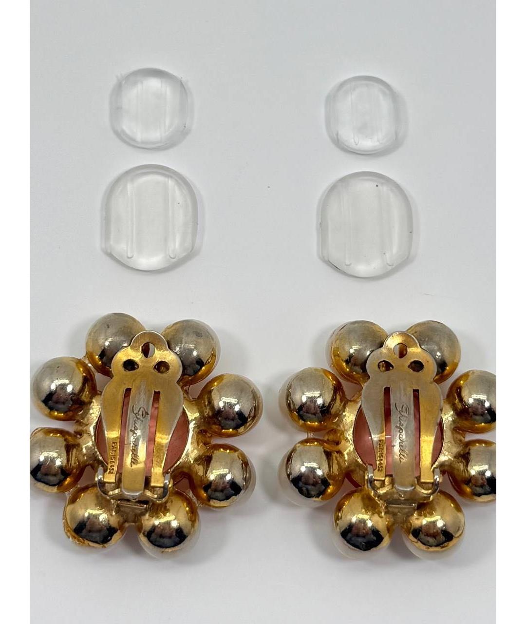 SCHIAPARELLI Розовые металлические клипсы, фото 5