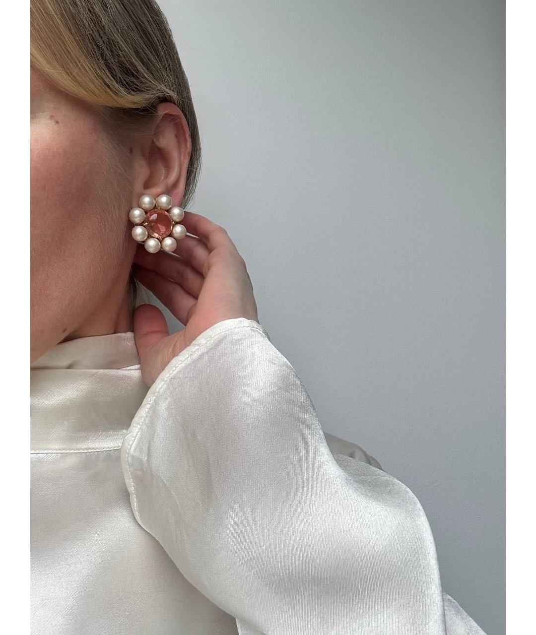 SCHIAPARELLI Розовые металлические клипсы, фото 8