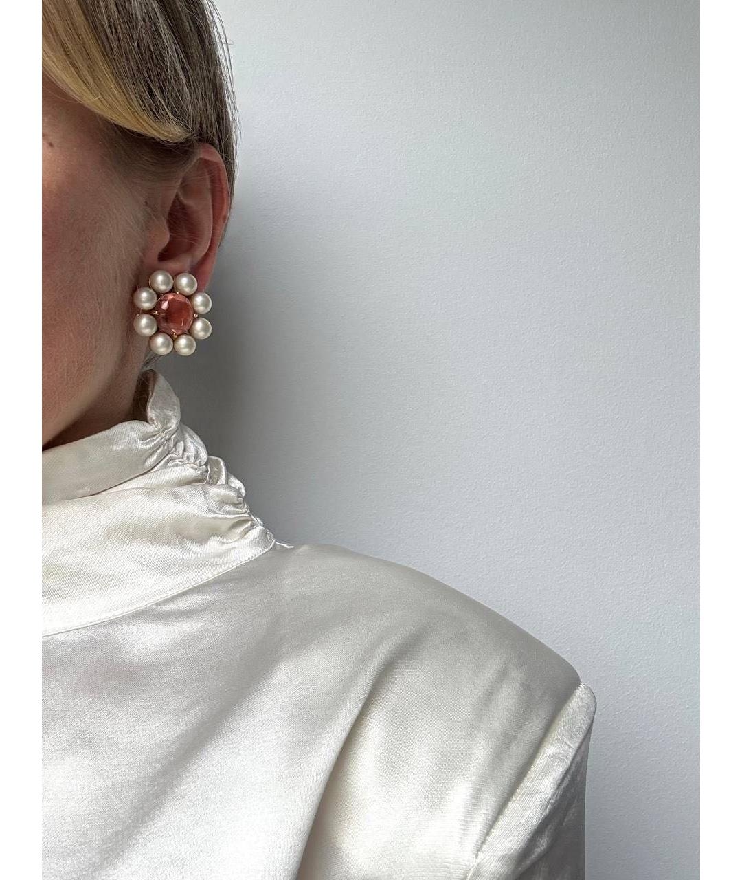 SCHIAPARELLI Розовые металлические клипсы, фото 2