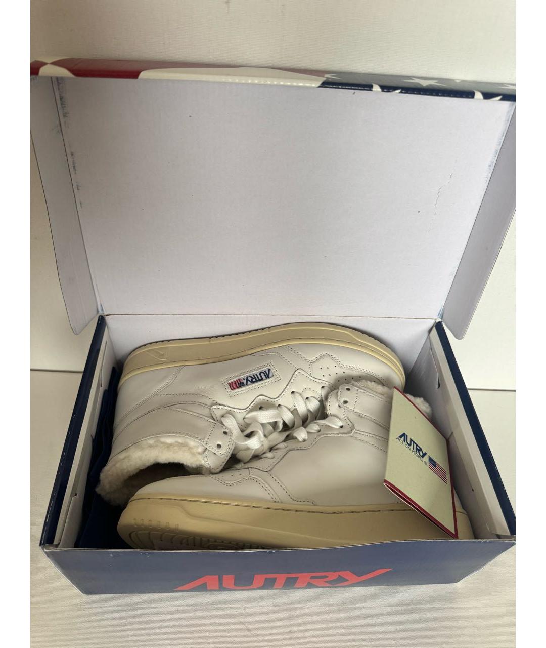 AUTRY Белые кожаные кроссовки, фото 6
