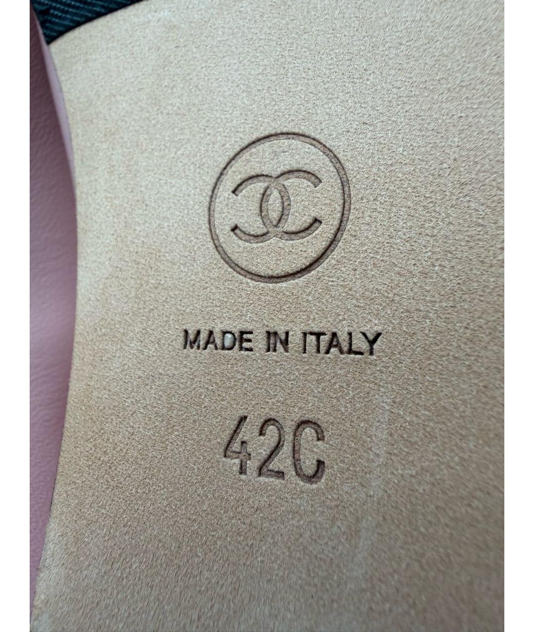 CHANEL Розовые кожаные балетки, фото 6