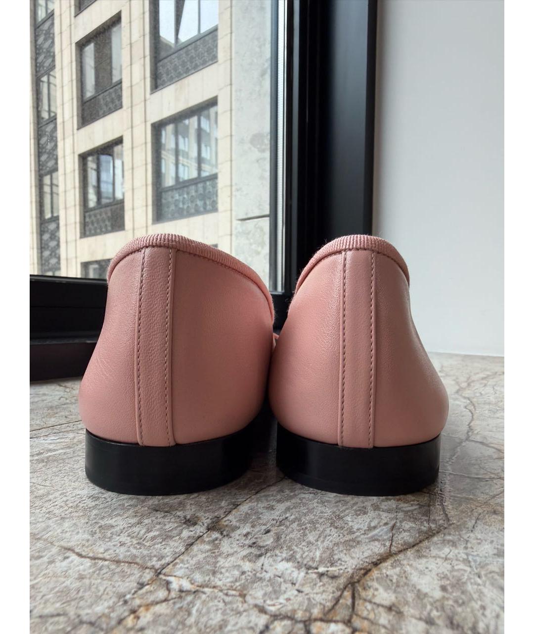 CHANEL Розовые кожаные балетки, фото 4