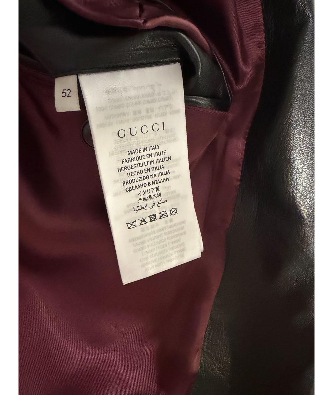 GUCCI Черная кожаная куртка, фото 6