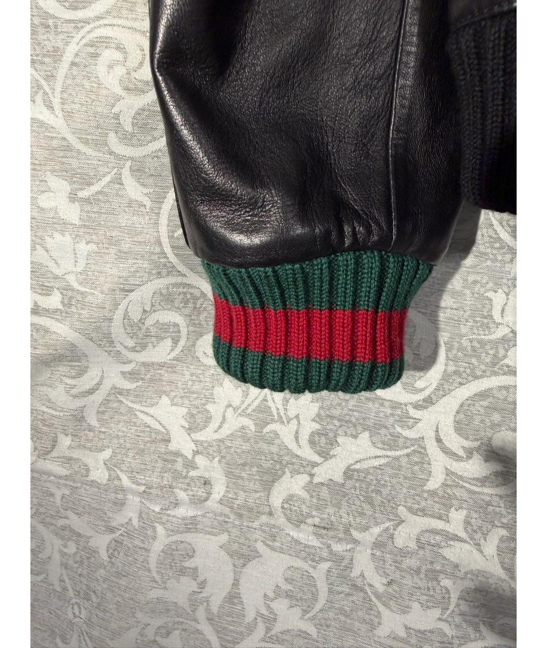 GUCCI Черная кожаная куртка, фото 7