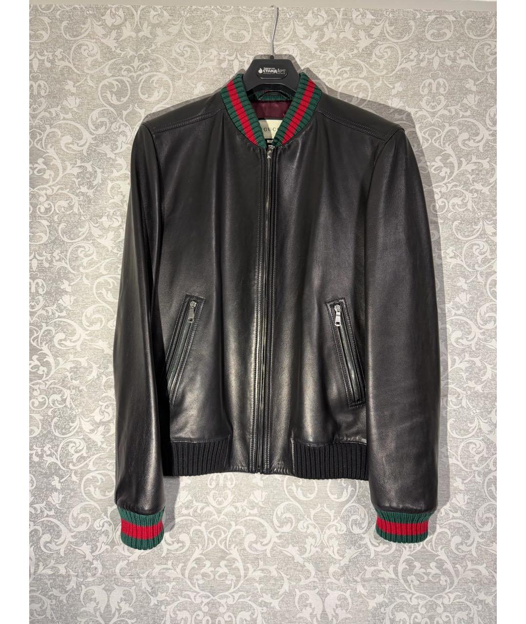 GUCCI Черная кожаная куртка, фото 9