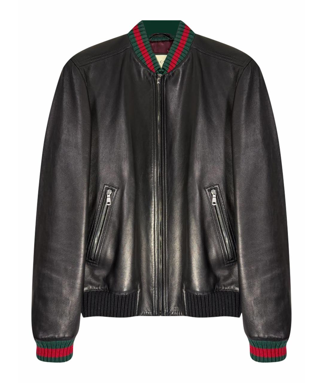 GUCCI Черная кожаная куртка, фото 1