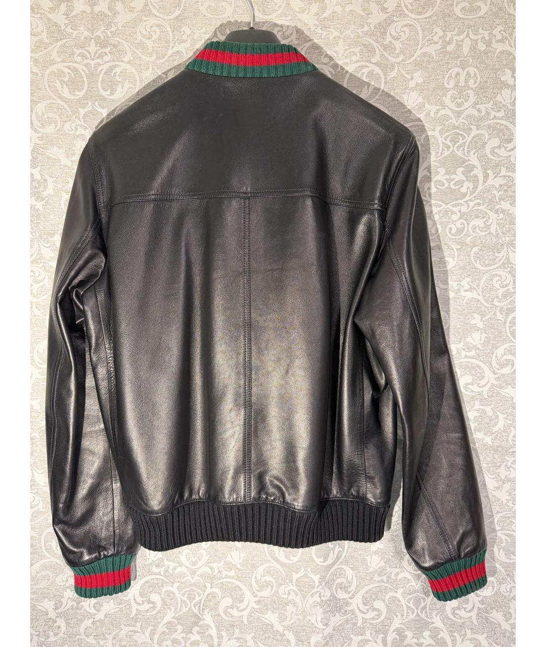 GUCCI Черная кожаная куртка, фото 2